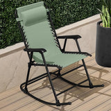 Best Choice Products Outdoor Folding Rocking Chair, Zero Gravity Lounge Chair - Photo 2