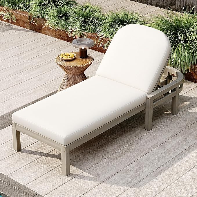 Merax Luxury Outdoor Chaise Lounge Chairs with 4 Inch Thick Cushions - Photo 1