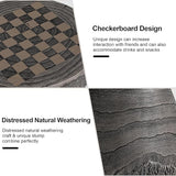 HOMPUS Outdoor Side Table with Checkerboard Grain Tabletop, Concrete Patio Table Mushroom Shaped - Photo 5