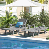 nalone Chaise Lounge Set of 2 Outdoor with 5-Position Adjustable Backrest - Photo 2