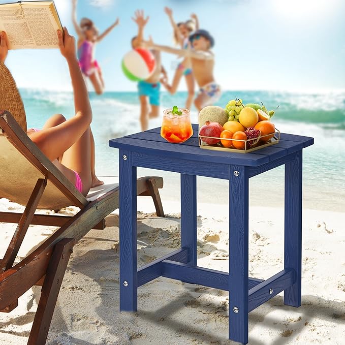 Y&M Outdoor Side Table, HIPS Adirondack Small Single Table, Waterproof Square Outside Table - Photo 5