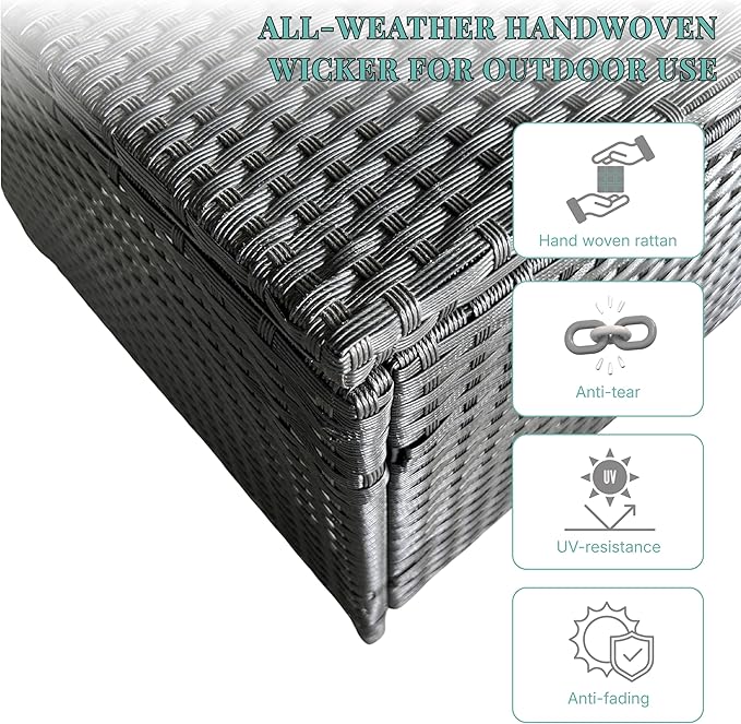 GIANGSUNNY 3 Patio Furniture Set with Storage - Photo 3