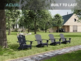 Adirondack Chairs, Folding Weather-Resistant Patio Chair with Wide Armrests & High Backrest, Fire Pit Chair for Garden - Photo 4