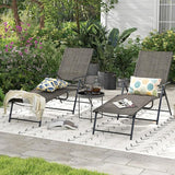 Tangkula Outdoor Lounge Chair, Patio Folding Chaise Recliner with 6-Level Backrest - Photo 4