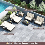 Tangkula Patio Rattan Daybed with 4-Level Adjustable Backrest - Photo 7