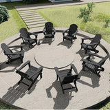 SERWALL Folding Adirondack Chairs Patio Chairs Lawn Chair Set of 8 Outdoor Adirondack Chair Weather Resistant for Patio - Photo 1