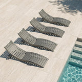 in-Pool Lounge Chairs Set of 2, Folding HDPE Pool Chairs Anti-Floating No Sandbags with Cup Holder & Handles - Photo 1