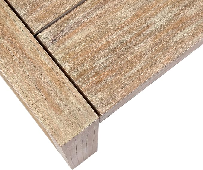 Armen Living LCPRCOLT Paradise Outdoor Light Eucalyptus Wood Coffee Table, Teak