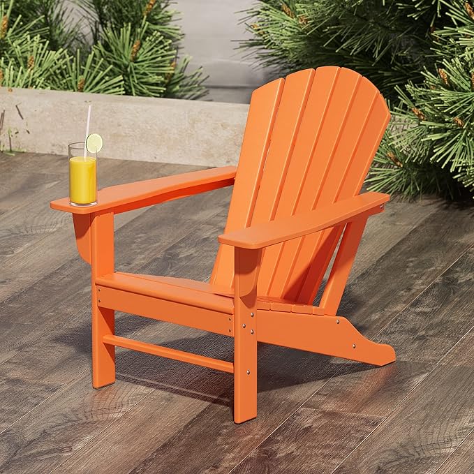 WestinTrends Dylan Outdoor Adirondack Chair (Set of 8), Orange