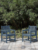 Patio Dining Chair Set of 2, HDPE Outdoor Dining Chair, Ergonomic HDPE Dining Chairs with Deep Seating - Photo 2