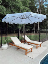 SAFAVIEH Outdoor Collection Inglewood Natural Solid Wood/Beige Cushion Adjustable Chaise Lounge Chair (PAT6723A) - Photo 6