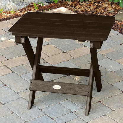 Highwood Classic Westport Adirondack Chairs with Side Table, Weathered Acorn