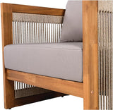 Christopher Knight Home Dora Set of 2 Patio Club Chair with Cushions, Acacia Wood Lounge Chair Outdoor, Woven Accents - Photo 10