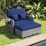 Tangkula Patio Rattan Daybed with 4-Level Adjustable Backrest - Photo 2