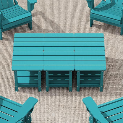 SERWALL Double Adirondack Side Table End Table Set of 6- Tiffany