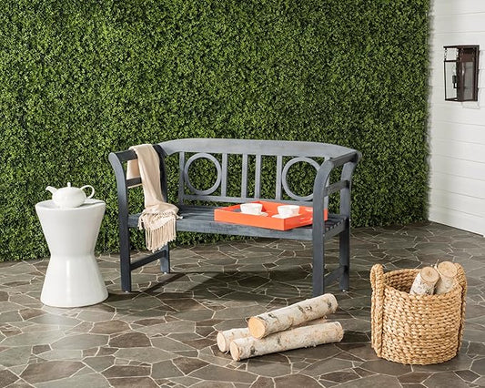 SAFAVIEH PAT6743A Outdoor Collection Moorpark 2 Seat Bench