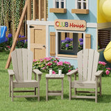Costaelm Kids Outdoor Side Table, Small Patio HDPE Adirondack Square Table, Porch End Table for Outside Pool Garden - Photo 4