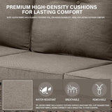 Belord Outdoor Furniture Set - 6 Pieces Patio Conversation Sectional Sofa Set with Patio Rocking Chairs Set of 2 and - Photo 6