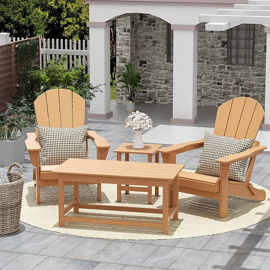 WO WESTIN OUTDOOR HDPE Laguna Outdoor Poly Adirondack Coffee Table, Teak