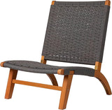Pura Vida Modern Outdoor Lounge Chair - Comfortable Reclining Design with Woven Web Seat - Photo 1