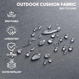 10-inch Thick Cushion Outdoor Furniture Set of 9, Patio Chair Set with Sofa, Wood Grain armrests, trapezoidal backrest - Photo 6