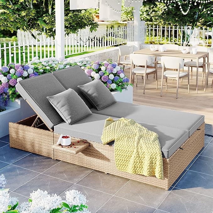 Harper & Bright Designs Garden Outdoor Chaise Lounge, Patio Pool Lounge Chairs for Outside - Photo 4