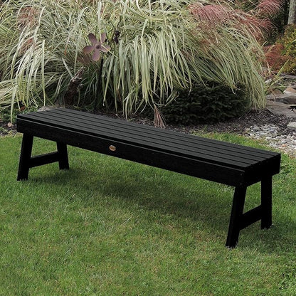 highwood Weatherly Backless Bench, 5-Feet, Black