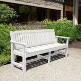 Sequoia Professional CM-BENSQ62-WHE Commercial Grade Exeter 6 Foot Garden Bench, White - Photo 4