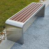 Outdoor Garden Bench, Metal Garden Bench, Two-Person Seat Backless Bench - Photo 1