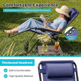 Homall Zero Gravity Chair Patio Folding Lawn Outdoor Lounge Gravity Camp Reclining Lounge Chair with Cup Holder Pillows - Photo 5