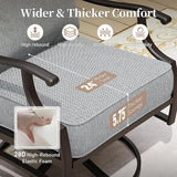 Metal Patio Chairs Set of 2 with 5.75" Extra Thick Cushion - Photo 4