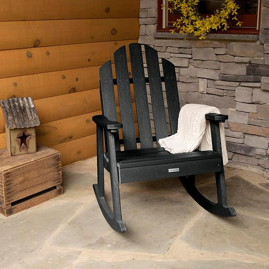 Highwood Classic Westport Garden Rocking Chair, Black