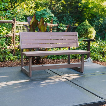 LIFETIME 60139 Outdoor Convertible Bench, 55 Inch, Mocha Brown