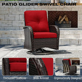 Joyside Wicker Patio Furniture Set, 10 Piece Outdoor Furniture Set with Thickened Cushions, High Back, Deep Seating - Photo 4