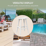 WestinTrends Malibu Malibu 24 Inch Counter High Saddle Stools (Set of 3), White - Photo 5