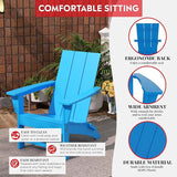 Costaelm Folding Adirondack Chairs, Outdoor Patio Adjustable Lawn Chairs - Photo 4