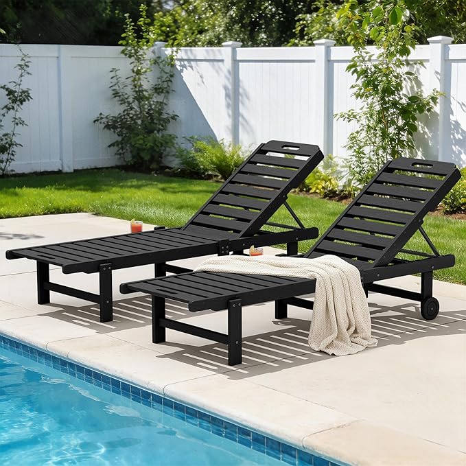 SERWALL Outdoor Chaise Lounge Set of 2 - Photo 2
