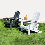 SERWALL Adirondack Chair with Cup Holders - Composite Adirondack Chairs HDPE Outdoor Chairs All Weather Use- White - Photo 9