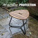 Portable Adirondack Side Table 15"H - Wood & Metal Patio Table for Indoor & Outdoor Use - Small Outdoor End Table for - Photo 10