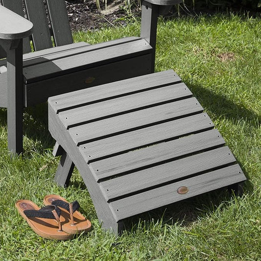 highwood AD-OTL1-CGE Adirondack Folding Ottoman, Coastal Teak