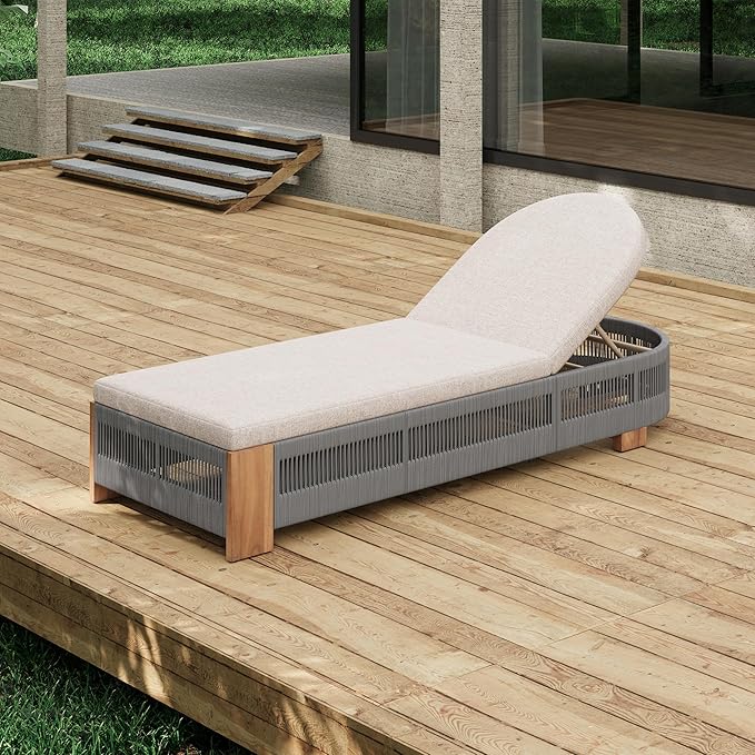 Outdoor Chaise Lounge Set, Patio Chaise Lounge Chairs with Side Table - Photo 7
