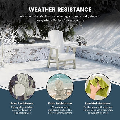WO WESTIN OUTDOOR HDPE Altura Adirondack Dining Chair,Sand