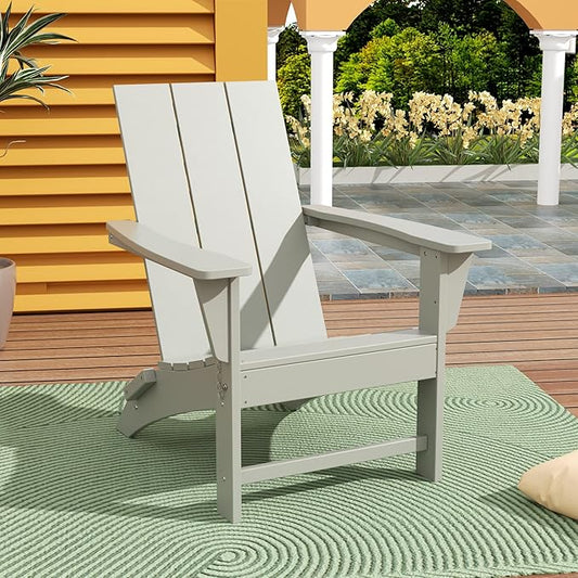 WestinTrends Ashore Modern Outdoor Folding Adirondack Chair, Sand
