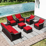 Joyside Wicker Patio Furniture Sets, 8 Pieces Upgraded Large Size Outdoor Furniture with Swivel Rocking Patio Chairs - Photo 6