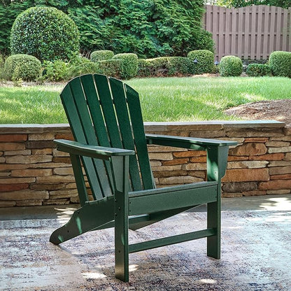 Signature Design by Ashley Karson City Contemporary Adirondack Chair with Arm Rest, Green
