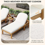 Merax Patio Chaise Lounge Chair Set of 2, Oversized Lounge Chair Outdoor with Adjustable 5 Positions - Photo 3