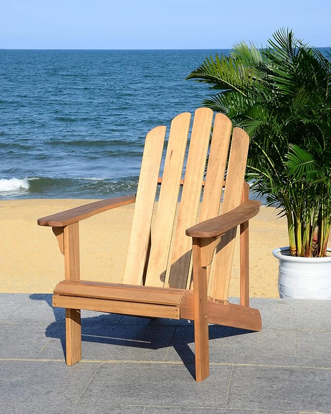 Safavieh PAT7027A Outdoor Collection Topher Teak Adirondack Chair - Photo 8