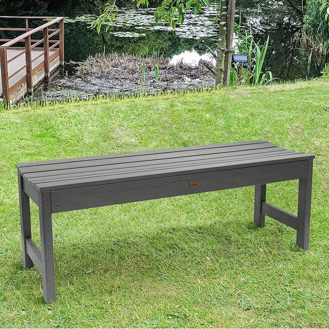 Highwood Lehigh Backless Bench, 4 Feet, Coastal Teak
