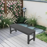 51" HIPS Outdoor Bench Weatherproof, All-Weather 2-Person Patio Dining Bench Holds up to 800LBS - Photo 2
