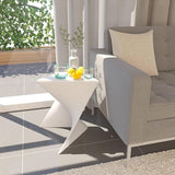 LeisureMod 15.75" Triangular Side Table, Stackable Plastic Accent End Table for Indoor & Outdoor Use - Photo 2